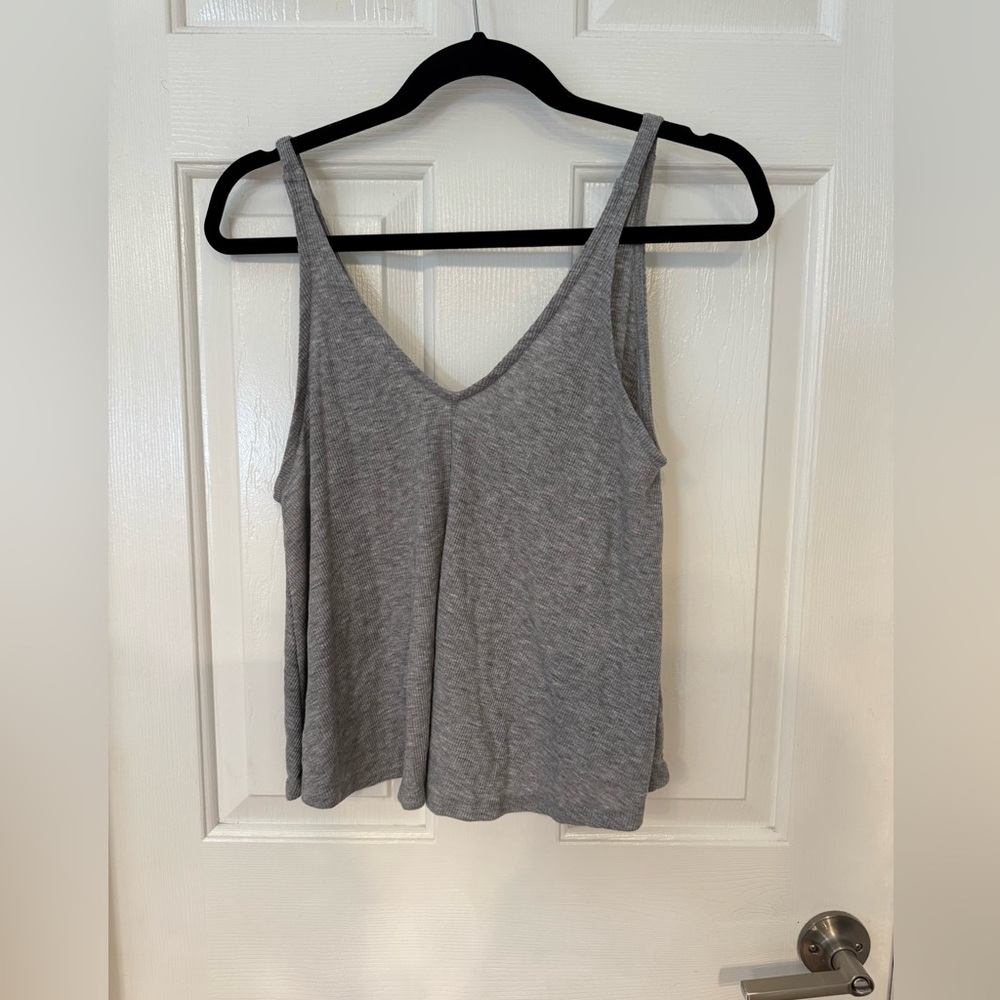 NWOT Free People grey cropped tank XS